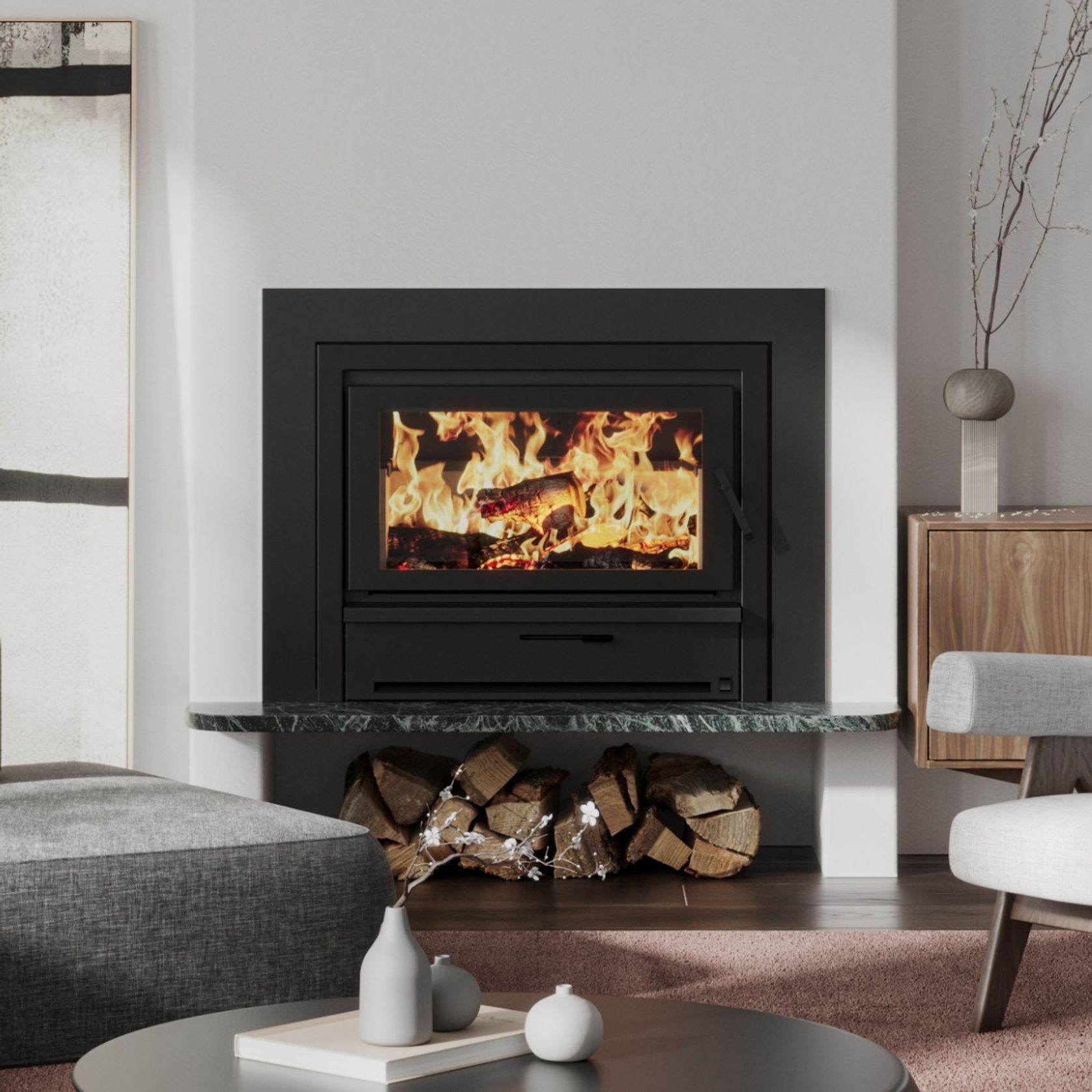 Halo 800 Inbuilt Wood Fireplace gallery detail image