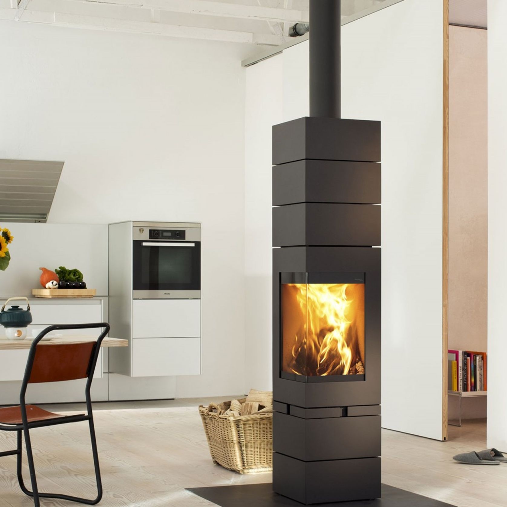 Skantherm Elements 400 - Corner Slow Combustion Wood Heater gallery detail image