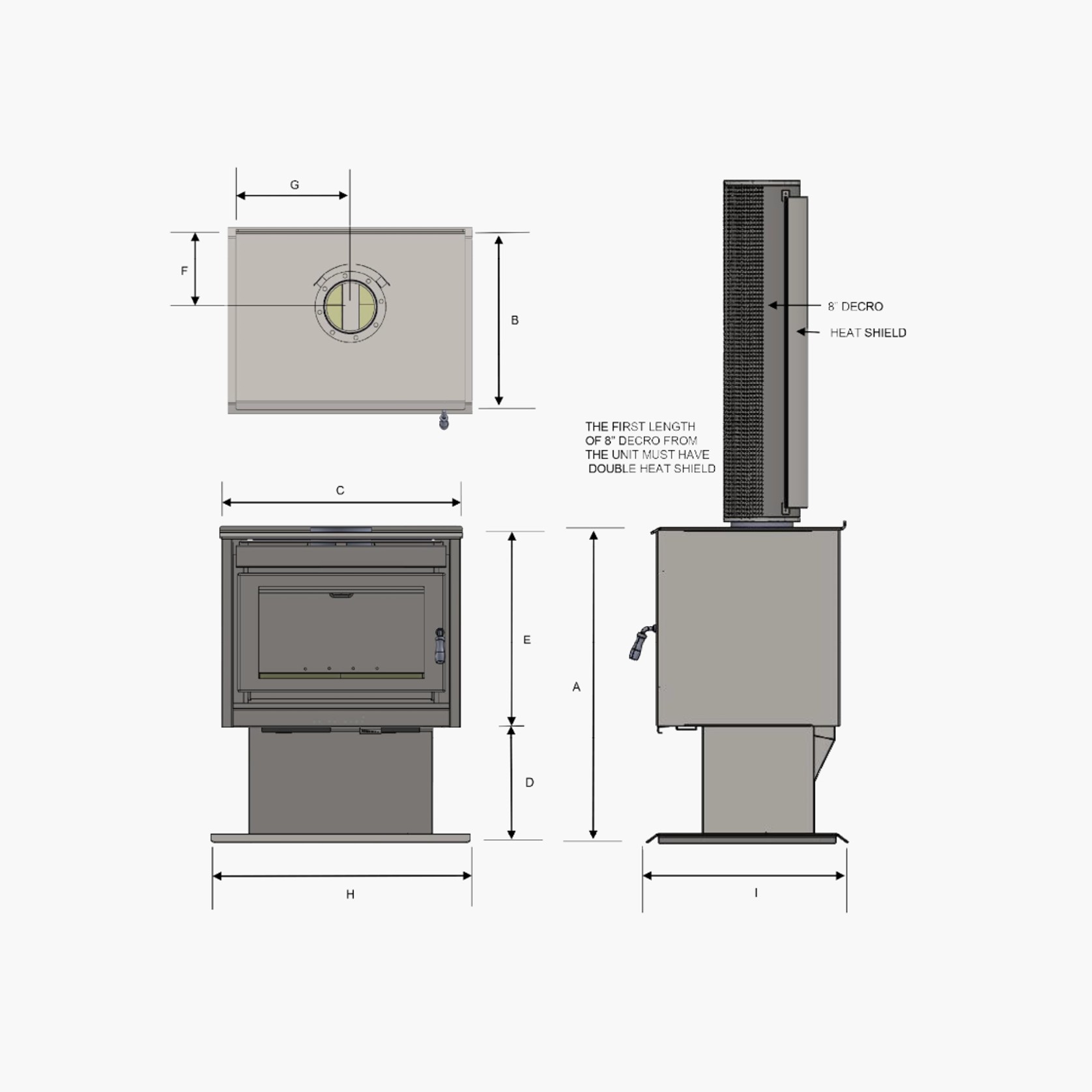 Kemlan Super Nova Freestanding Rural Wood Fireplace gallery detail image