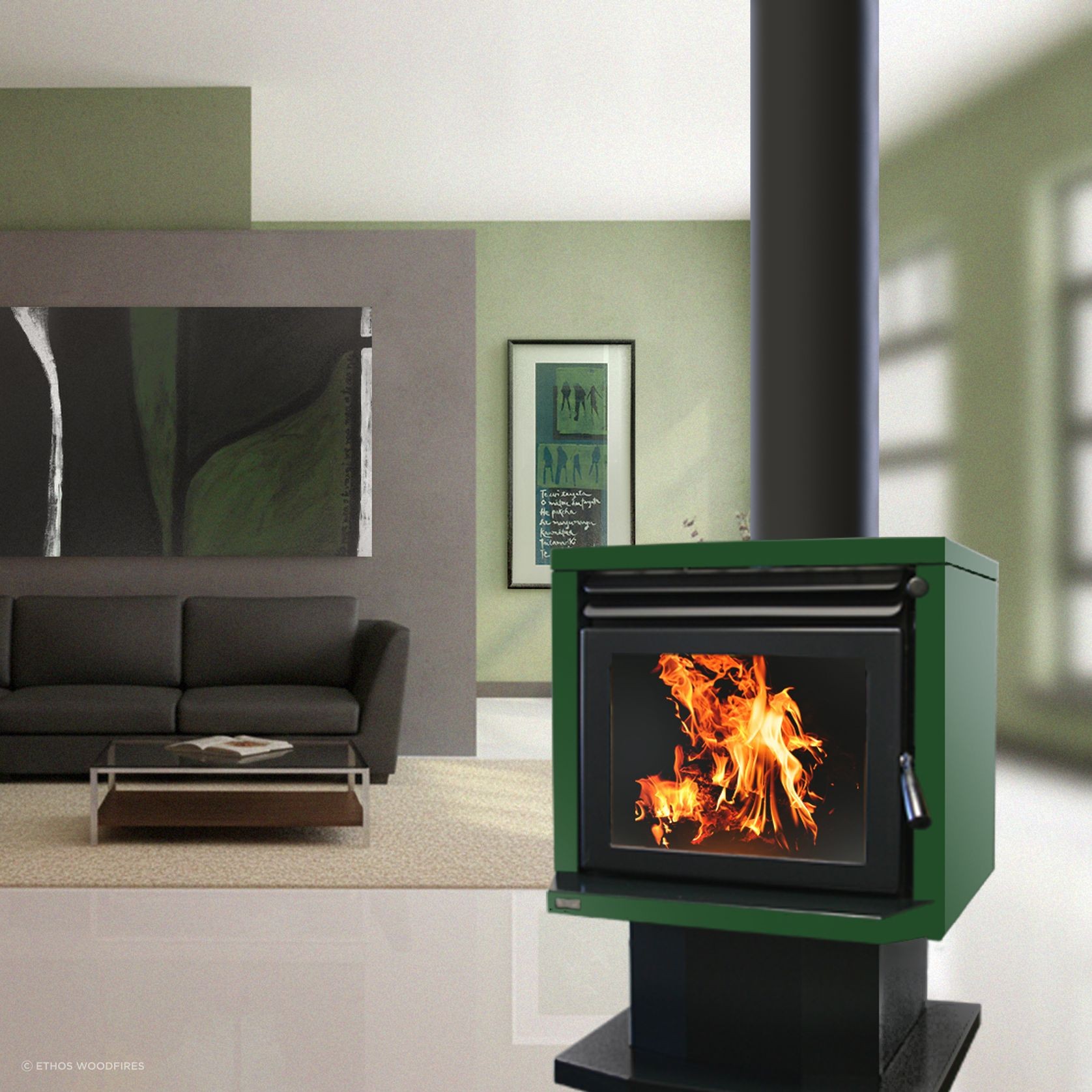 Genesis Freestanding Wood Fire gallery detail image