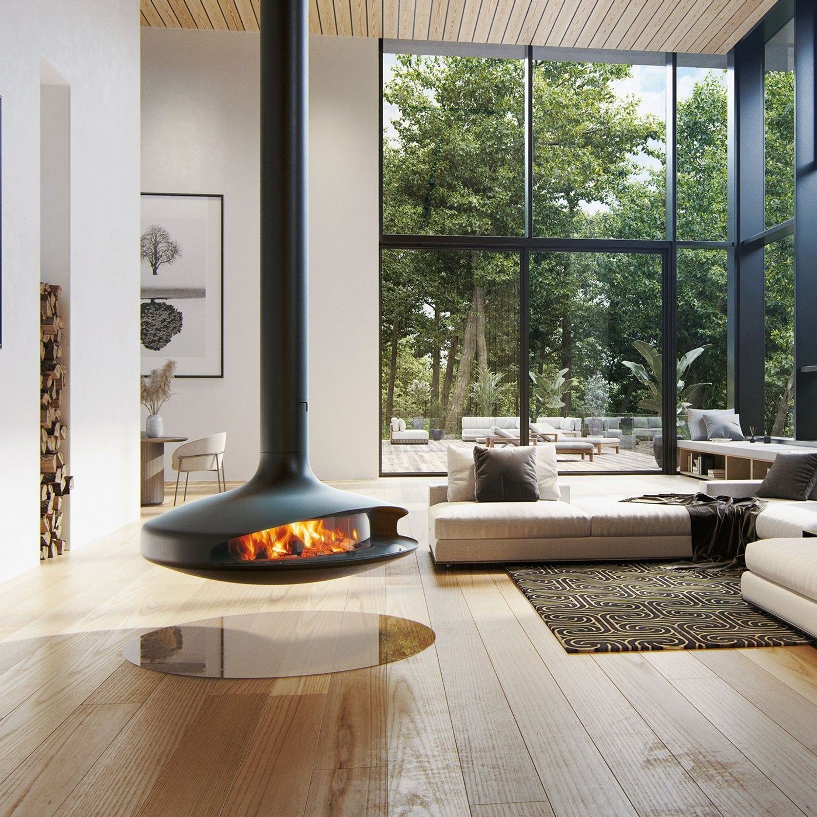 Gyrofocus Suspended Fireplace gallery detail image