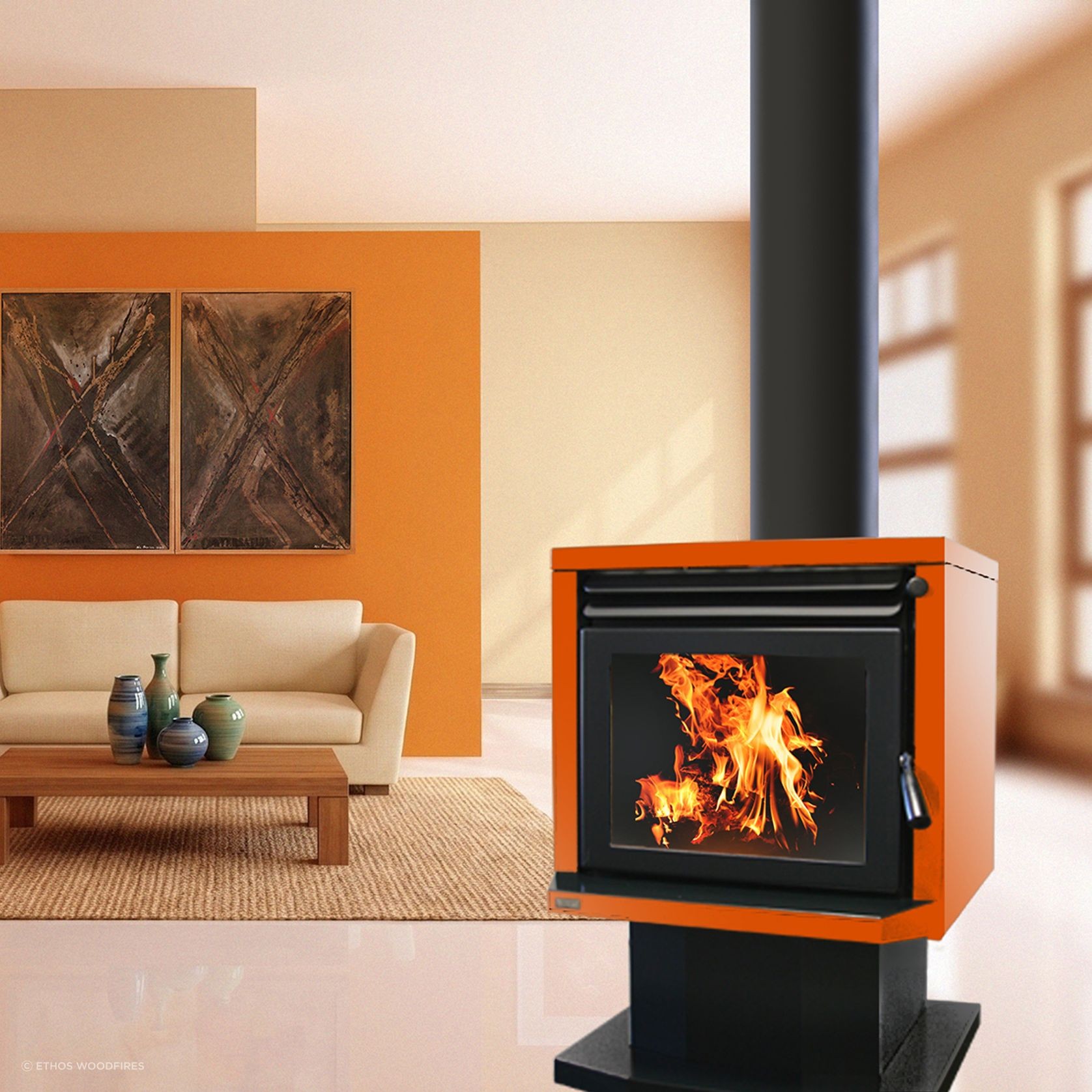 Genesis Freestanding Wood Fire gallery detail image