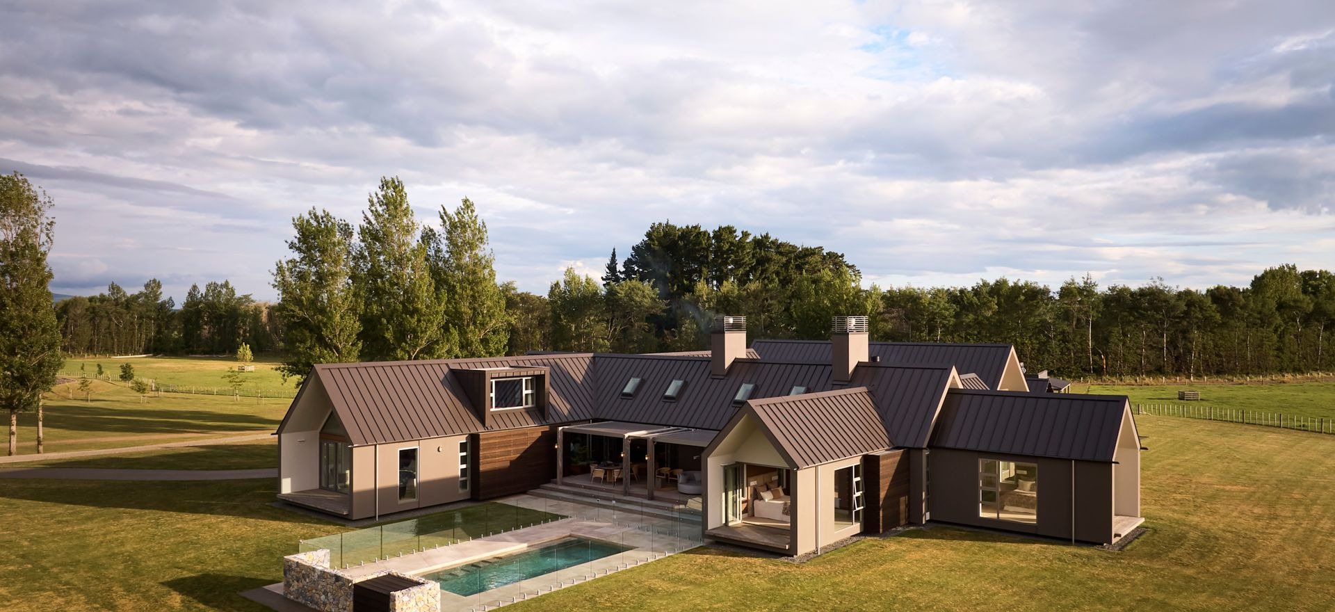 A farm homestead with serene and subtle detailing