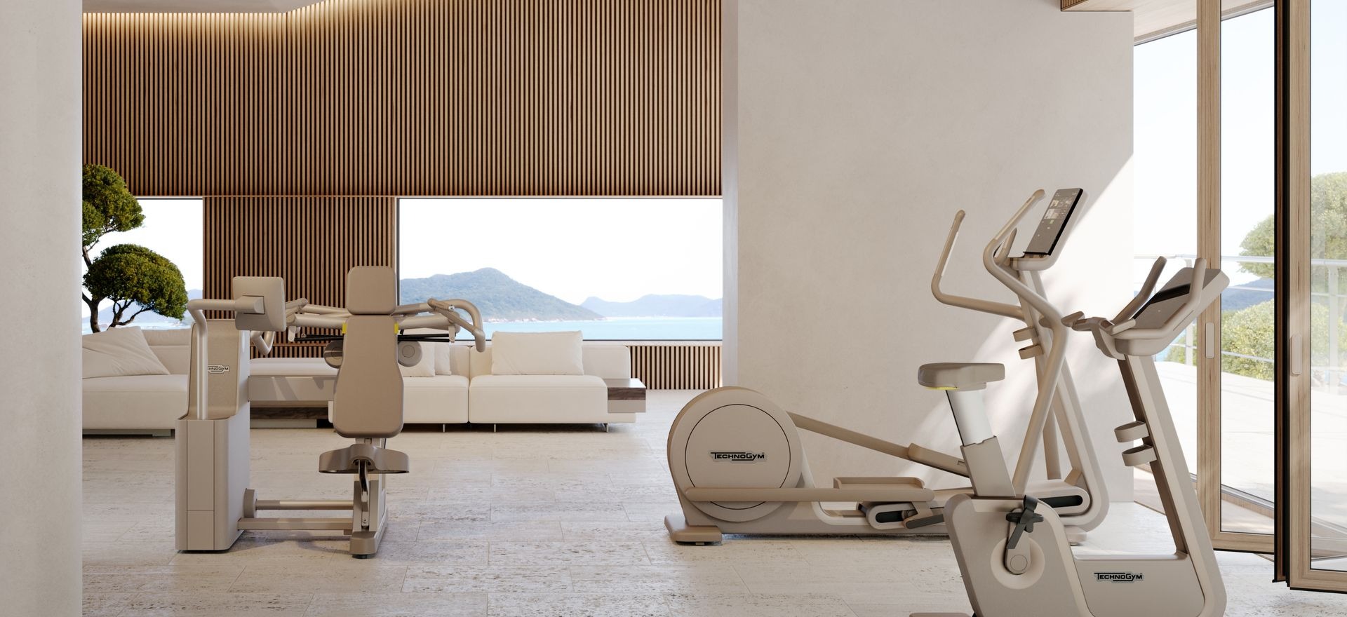The Technogym Sand Stone collection: Where wellness meets interior design