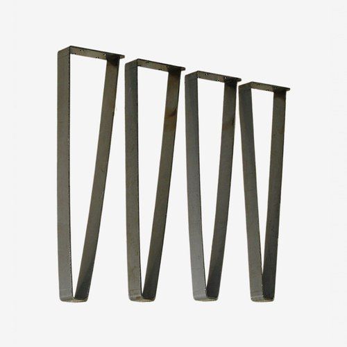 Raw Steel 410mm Modern Hairpin Table Legs (Set of 4)