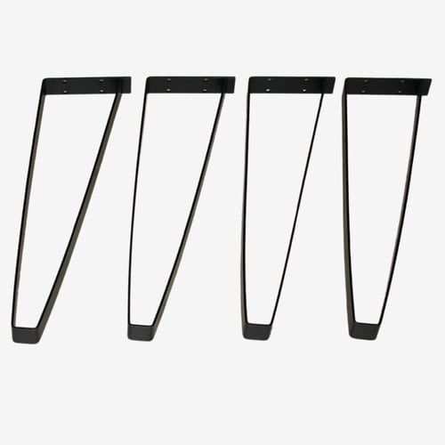 Black 410mm Modern Hairpin Table Legs (Set of 4)