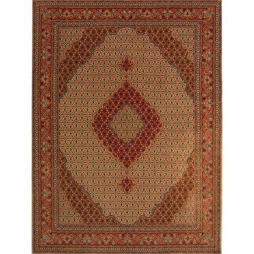 Fine Hand-knotted Wool & Silk Tabriz Persian Rug 151cm x 199cm