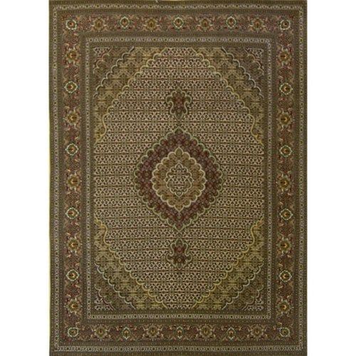 Fine Hand-knotted Wool & Silk Tabriz - Mahi Persian Rug 148cm x 196cm