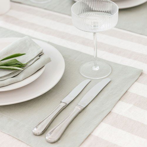 100% French Linen Placemat Set 4-Sage