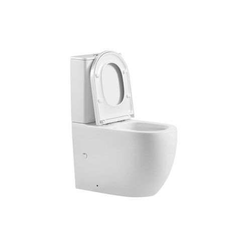 Hurricane Zero Rim Back-to-Wall Toilet Suite - Gloss White