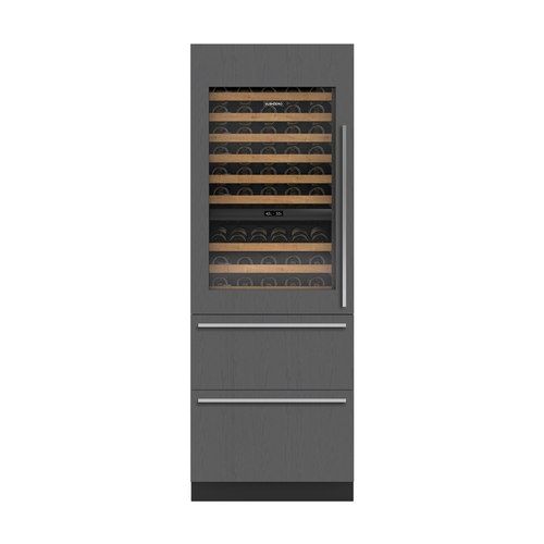 76cm Designer Wine Storage with Refrigerator Drawers