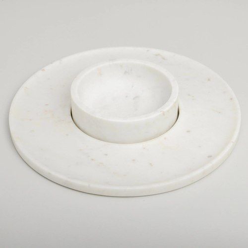 Divine Marble Serving Bowl- White Marble