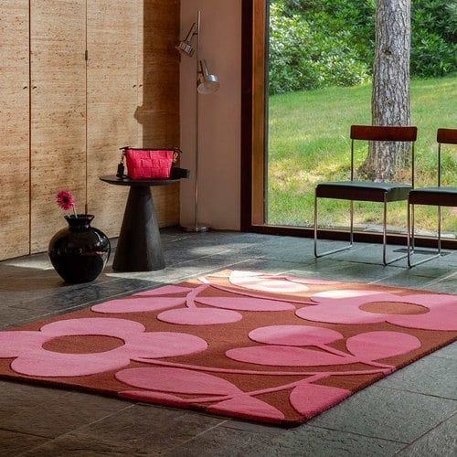 Orla Kiely Sprig Stem Rug - Paprika | 100% Wool Designer Floor Rug