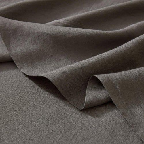 Ravello Linen Flat Sheet - Charcoal | Weave Home