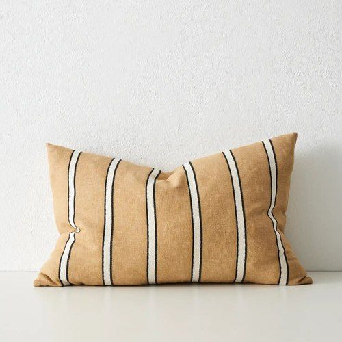 Weave Home Vinnie Striped Cushion - Manuka | Square and Lumbar