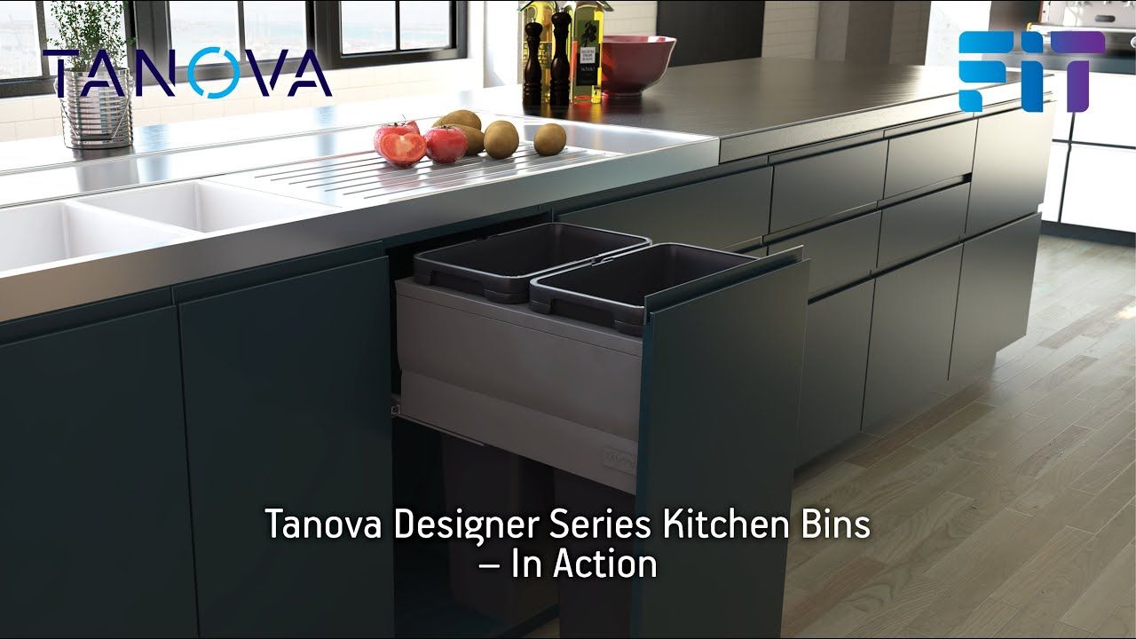 Tanova Designer Series Pull Out Kitchen Bins ArchiPro NZ