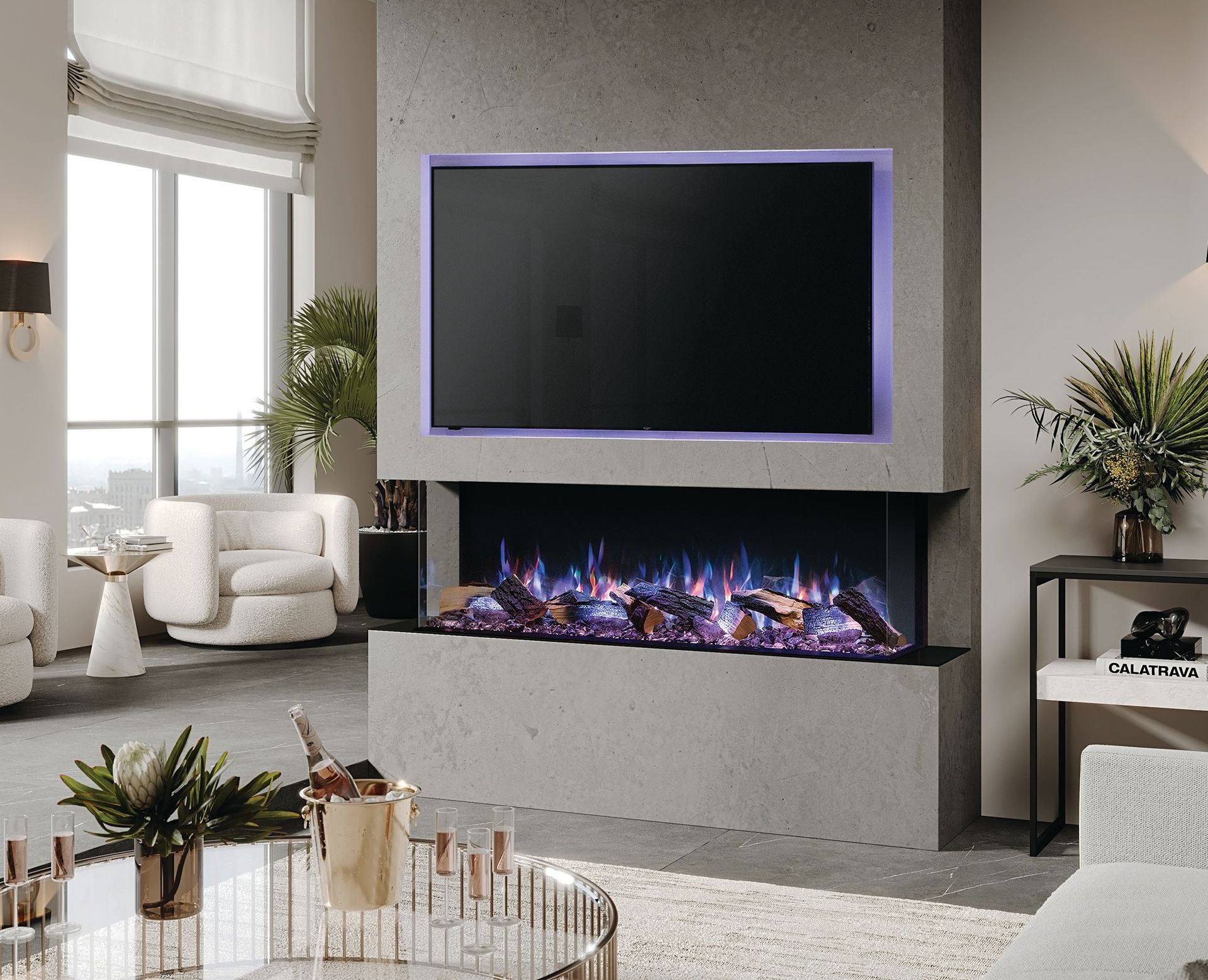 Living Room Ideas With Electric Fireplace And Tv | Cabinets Matttroy
