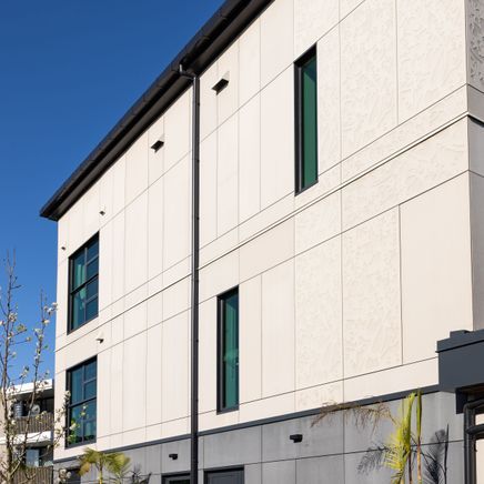 A custom modular façade for new luxury retirement village in Red Beach