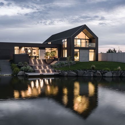 A lakeside Canterbury home cleverly designed for modern family living