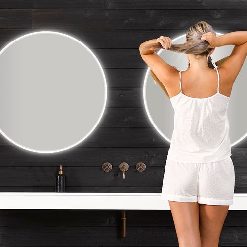 Purelite Mirror From Ebony and Ivory Collection
