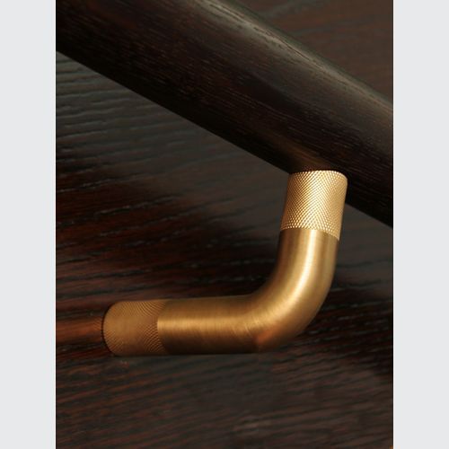 HB580 Knurled Solid Bronze Stair Rail Bracket for Handrails
