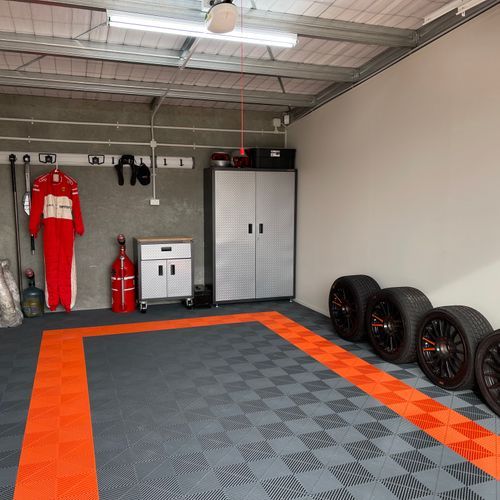 Ribtrax Modular Floor Tiles Orange