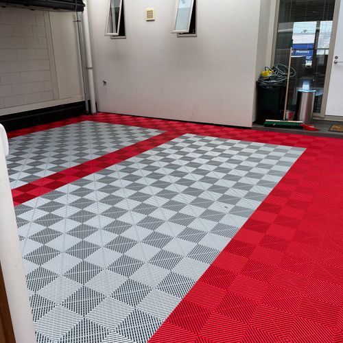 Ribtrax Modular Floor Tiles Racing Red