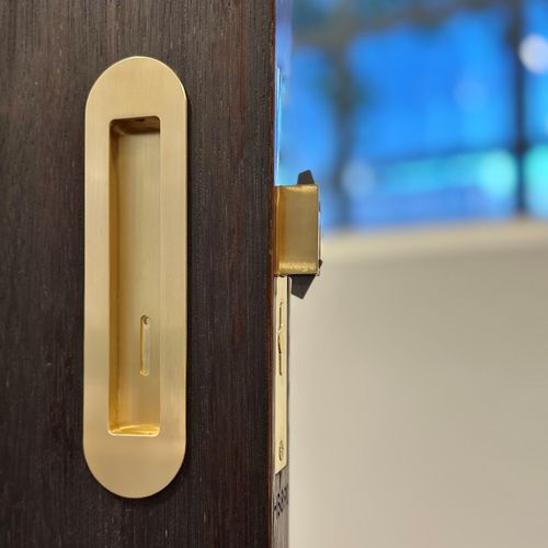 HB890 Solid Brass Soft Edge Privacy Lock Set