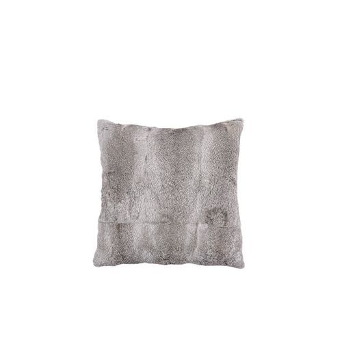 Arctic Rabbit Fur Cushion - Full Grey