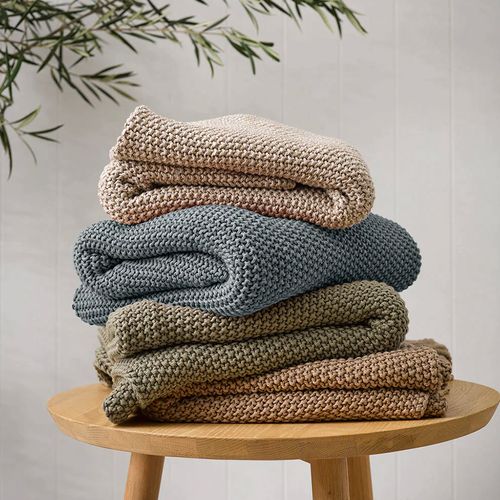 Baya Devon Throw - Sage | Organic Cotton