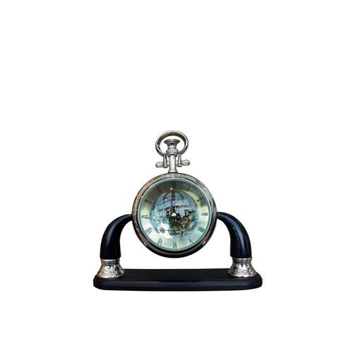 See Thru Table Clock On Base With 2 Arms