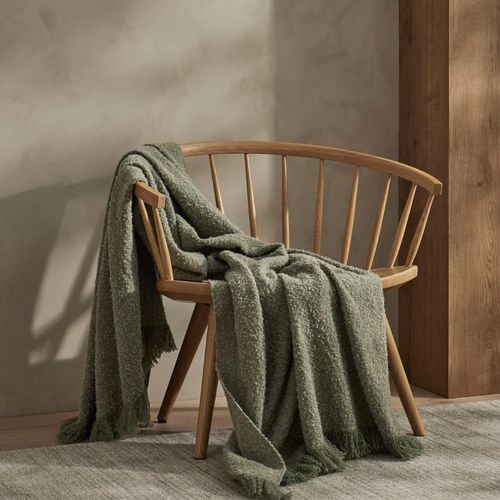 Weave Home Clive Throw - Spruce | Wool Throw Blanket