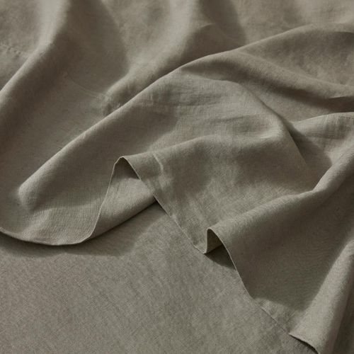 Ravello Linen Flat Sheet - Caper | Weave Home