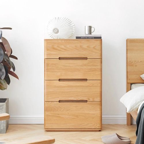 Manchester Natural Solid Oak Tall Boy Drawers