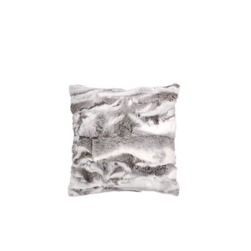Arctic Rabbit Cushion - Patched Grey & White