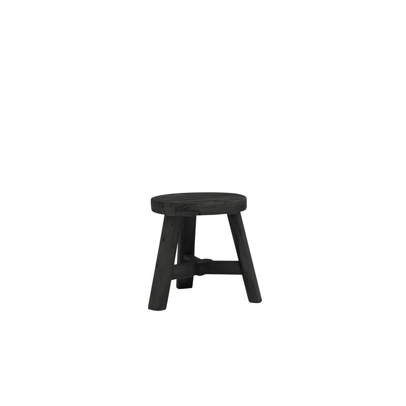 Parq Footstool Black - Round