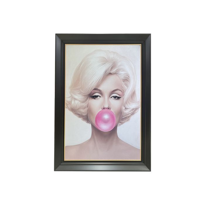 Marilyn Bubble Black/Gold Framed Art