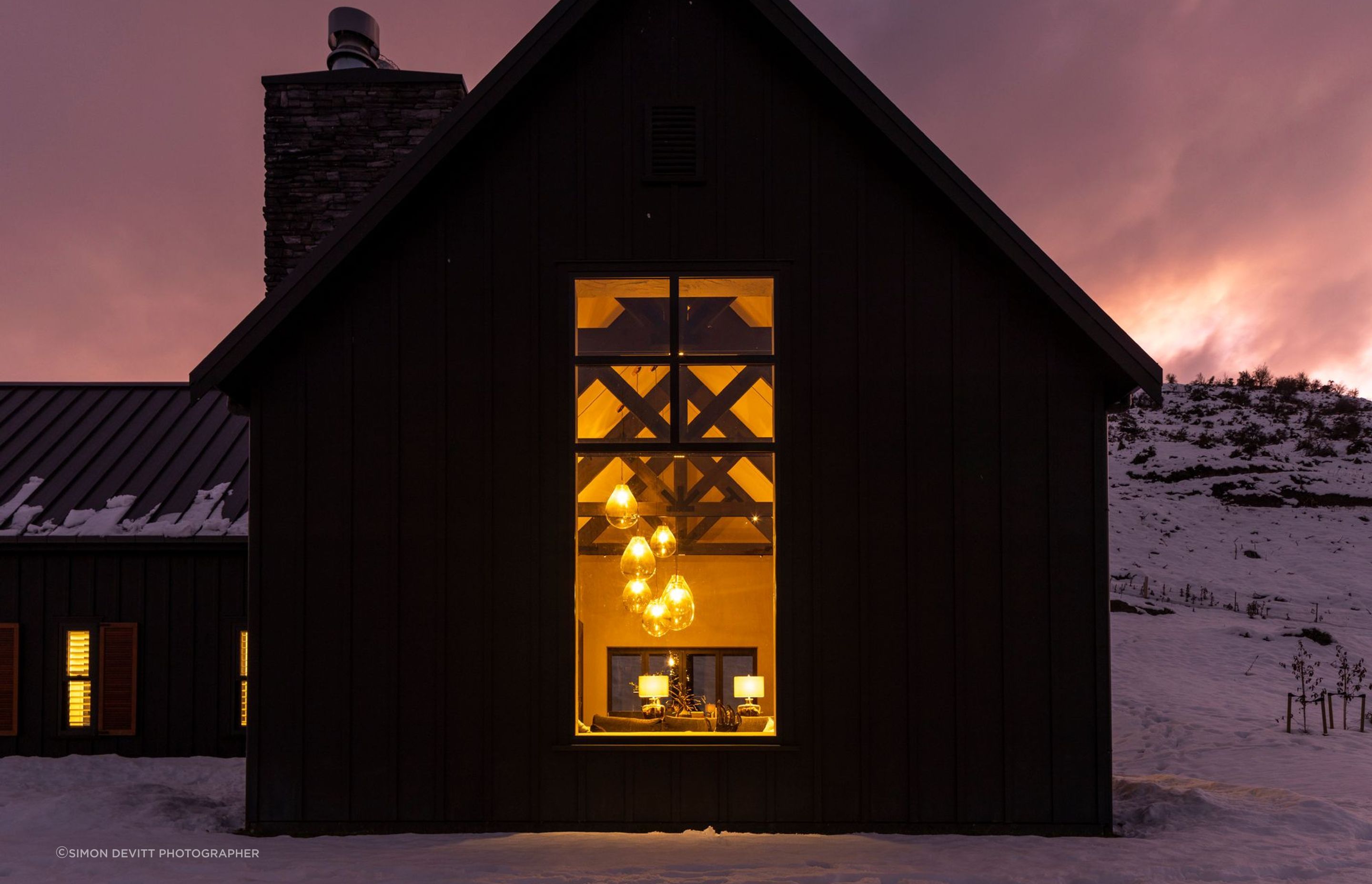 “At night, when you look from the road, the house glows through that big window, it is quite beautiful.”