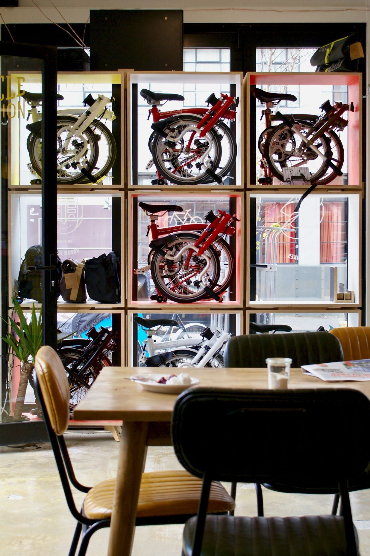 Bicycle Junction Cafe Interior Design, Slotted Menu Board by Proffer