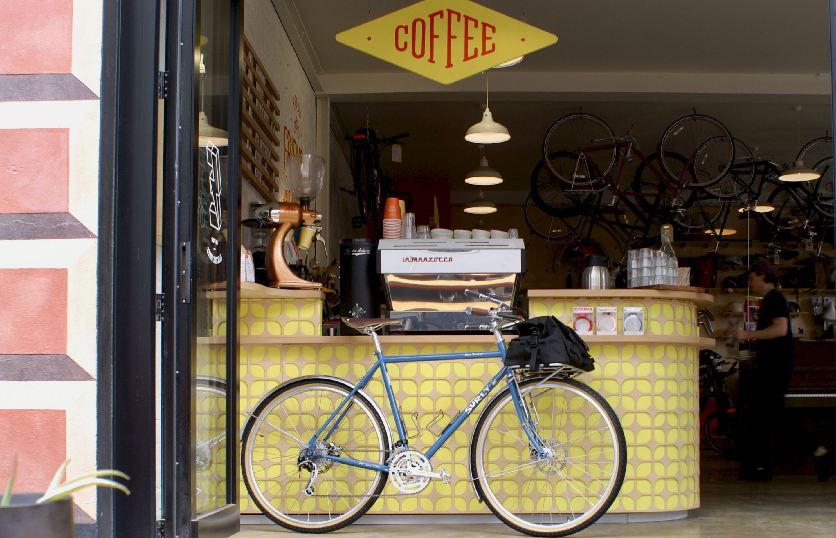 Bicycle Junction Cafe Interior Design, Slotted Menu Board by Proffer