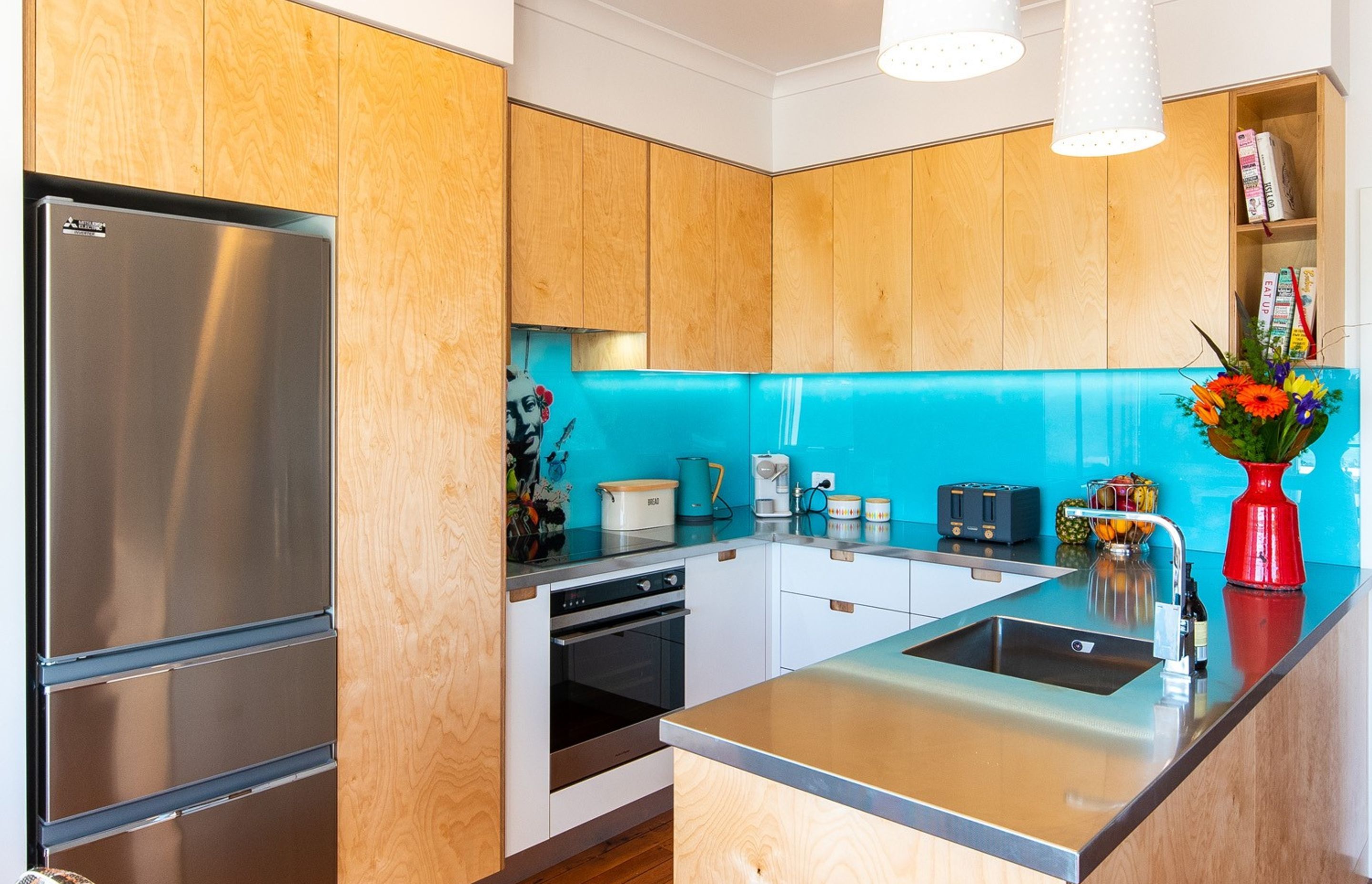 Vibrant Plywood Kitchen by Molloy Joinery ArchiPro NZ