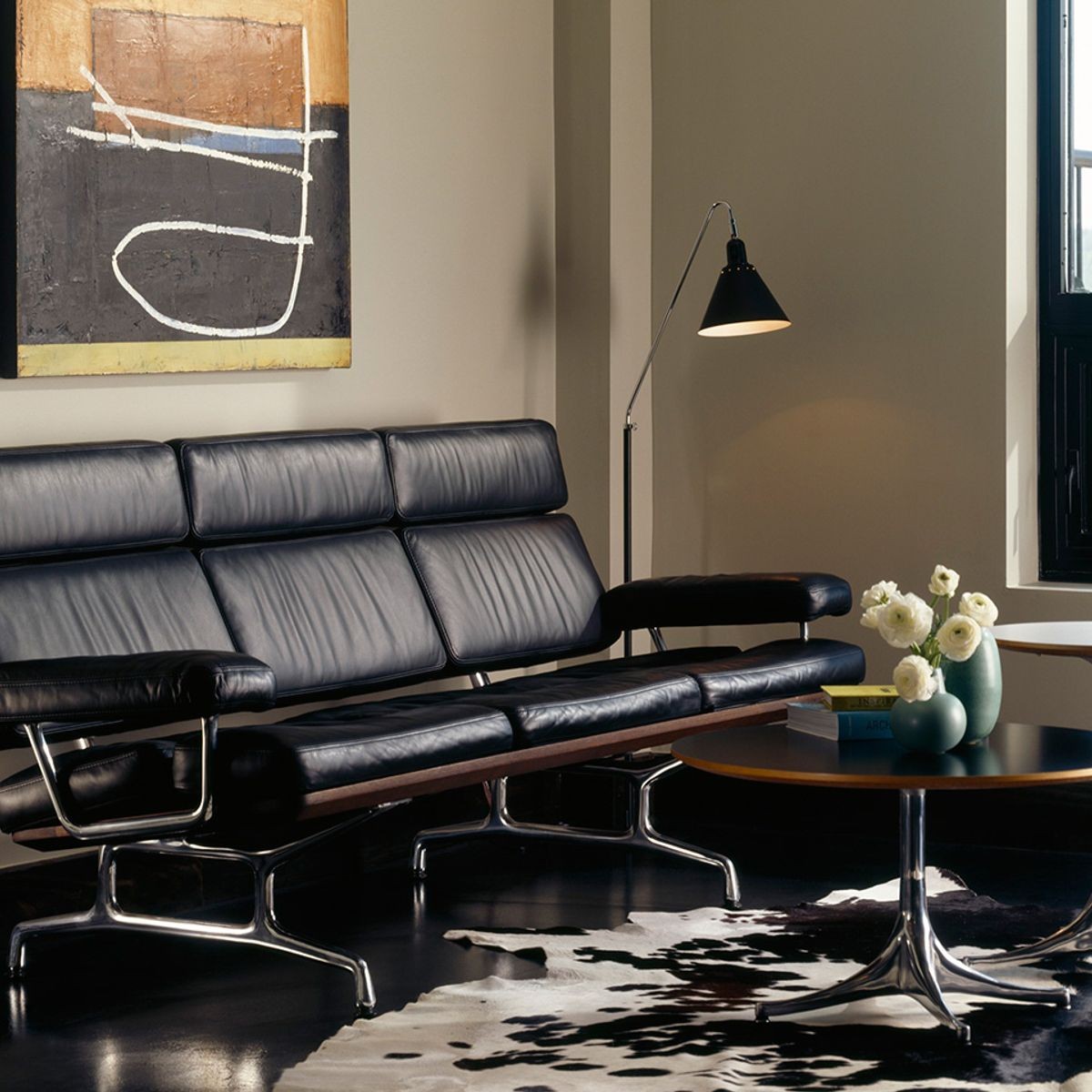 Herman miller leather sofa online