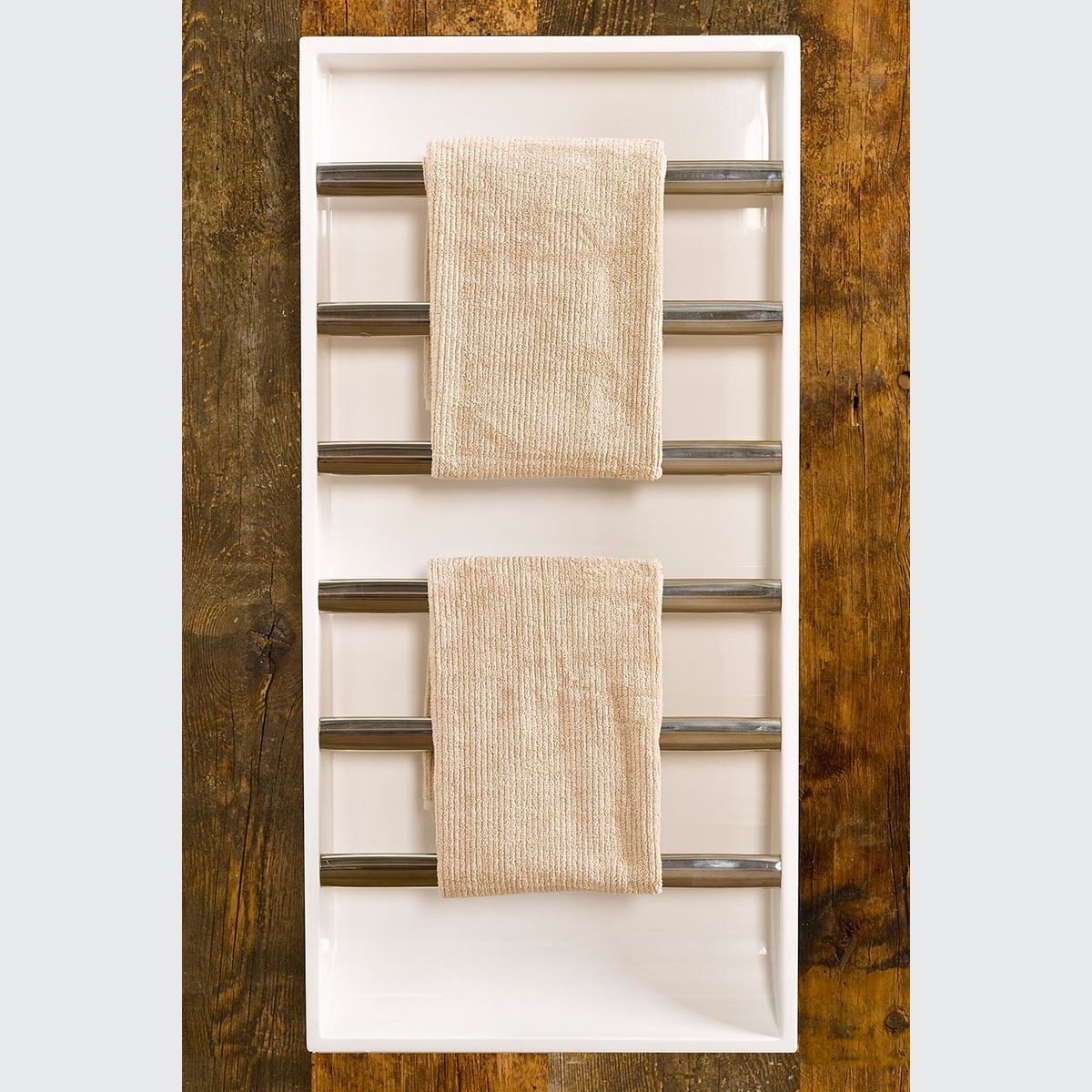 Recessed towel rail on sale
