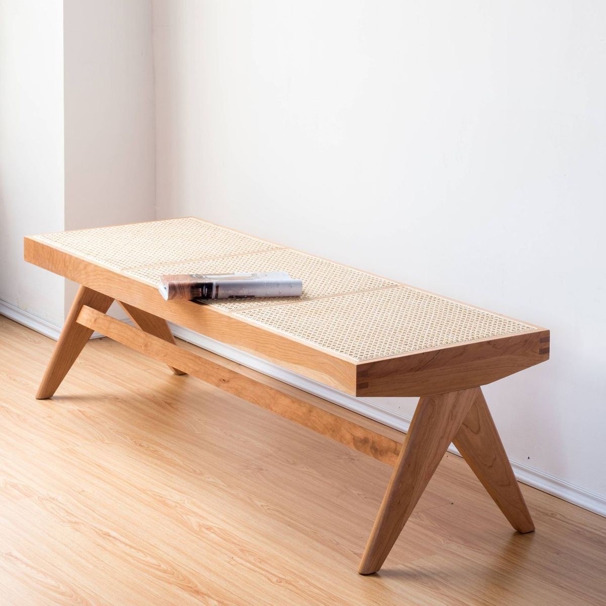 Modern shop rattan bench