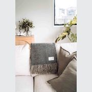 Ruanui Station Lambswool Throw -  Collier's Coal Chevron gallery detail image