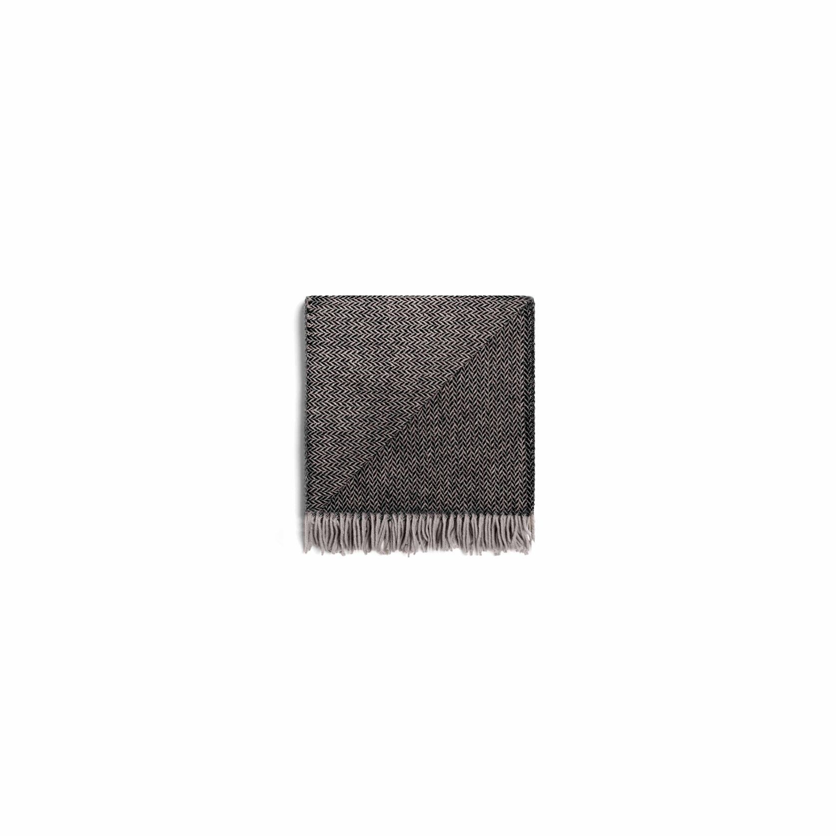 Ruanui Station Lambswool Throw -  Collier's Coal Chevron gallery detail image