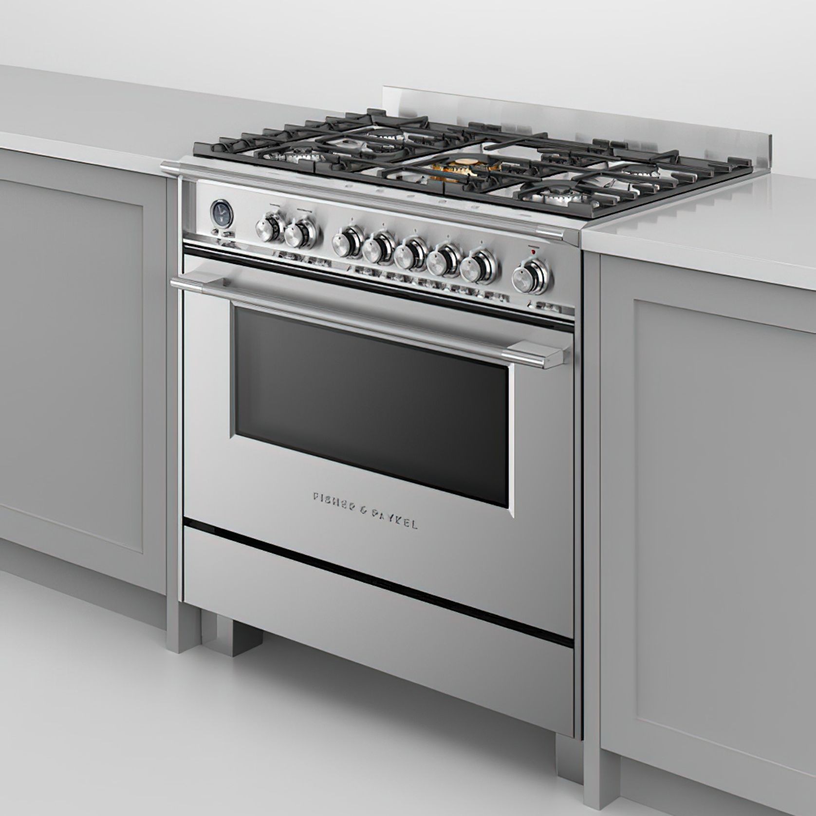 F&P Freestanding Cooker, Dual Fuel, 90cm, 5 Burners ArchiPro NZ