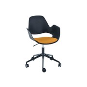 FALK Swivel Dining Armchair W/ Castors gallery detail image