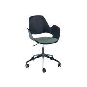 FALK Swivel Dining Armchair W/ Castors gallery detail image