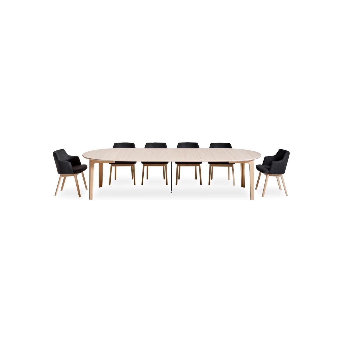 Table ronde en bois style scandinave extensible - SM112